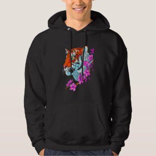 Funny Growling Mouth Open Bengal Tiger Mannen Wome Hoodie