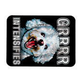 Funny Grrrr intensiveert Bichon Frise Dog Meme Magneet (Horizontaal)
