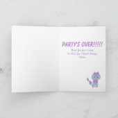 Funny Grump Cat Cartoon Verjaardag Dank je wel Kaart (Binnen)