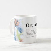 Funny Grumpa Definition Grandpa Photo Coffee Mok (Voorkant links)