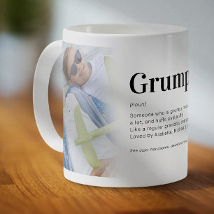 Funny Grumpa Definition Grandpa Photo Coffee Mok