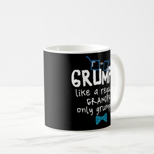 Funny Grumpa Grandpa Coffee Mok Fathers Day Gift (Voorkant rechts)