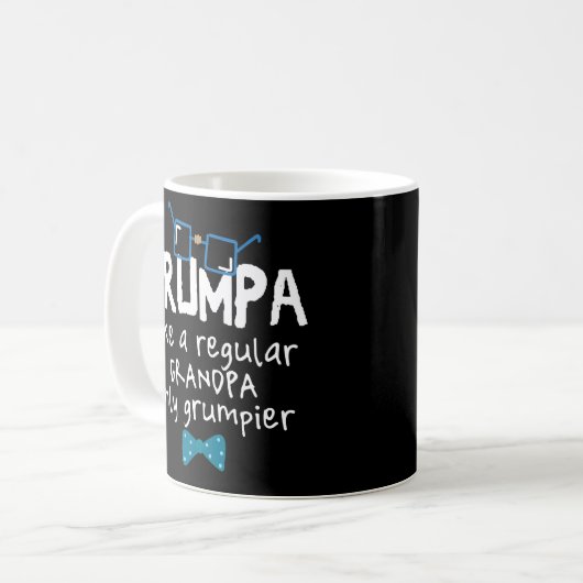 Funny Grumpa Grandpa Coffee Mok Fathers Day Gift (Voorkant links)