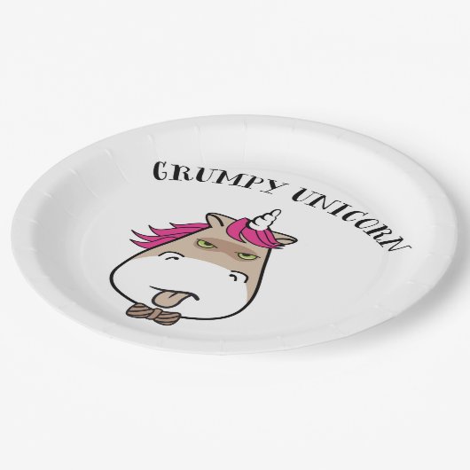 Funny grumpa unicorn paper bord (Gekanteld)