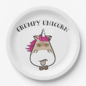 Funny grumpa unicorn paper bord (Voorkant)