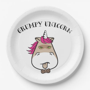 Funny grumpa unicorn paper bord