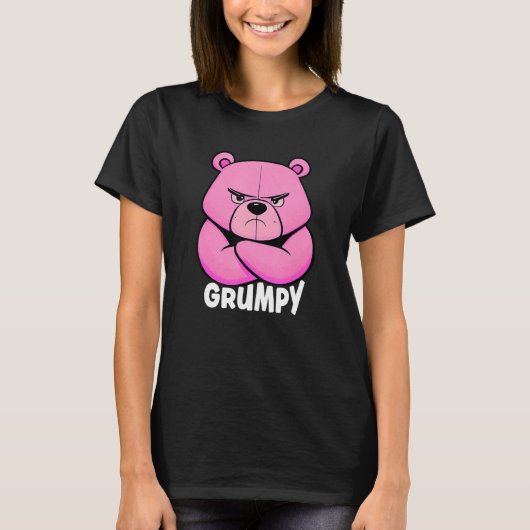 Funny Grumpy Bear - Grouch Or Grouch T-shirt (Voorkant)