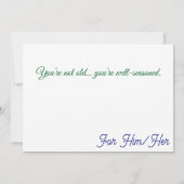 Funny Grumpy Cat Birthday Card – Cartoon Party Hum Kaart (Achterkant)