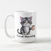 Funny Grumpy Cat Coffee Mug – “Good Morning” Cute  Koffiemok (Links)