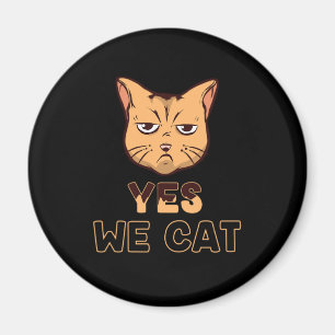 Funny Grumpy Cat Face Feline Animals Kitten Eigena Magneet