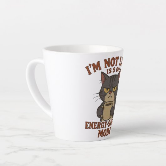 Funny Grumpy Cat Latte Mug Latte Mok (Linkerhoek)