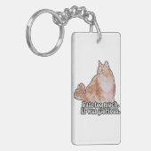 Funny grumpy cat meme for cat and kat lovers sleutelhanger (Voorkant Links)