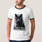 Funny grumpy cat meme for cat owners and lovers t-shirt (Voorkant)