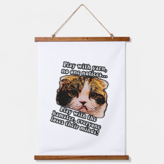 Funny grumpy cat meme for cats and kittens eigenaa hangend wandkleed (Voorkant)