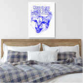 Funny grumpy cat meme for kat and cat lovers canvas afdruk (Insitu (Slaapkamer))