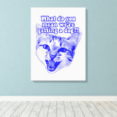 Funny grumpy cat meme for kat and cat lovers canvas afdruk (Insitu (Houten vloer))