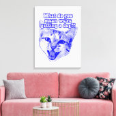 Funny grumpy cat meme for kat and cat lovers canvas afdruk (Insitu (Woonkamer))