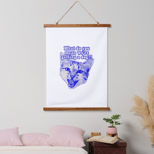 Funny grumpy cat meme for kat and cat lovers hangend wandkleed (Slaapkamer)