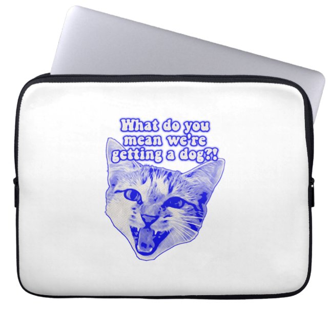 Funny grumpy cat meme for kat and cat lovers laptop sleeve (Voorkant)