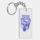 Funny grumpy cat meme for kat and cat lovers sleutelhanger (Voorkant Links)