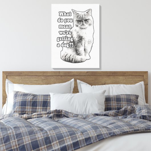 Funny grumpy cat meme for kat lovers and owner canvas afdruk (Insitu (Slaapkamer))