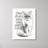 Funny grumpy cat meme for kat lovers and owner canvas afdruk (Voorkant)