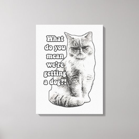 Funny grumpy cat meme for kat lovers and owner canvas afdruk (Voorkant)