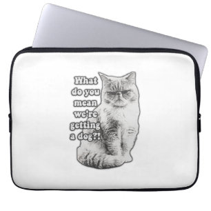 Funny grumpy cat meme for kat lovers and owner laptop sleeve
