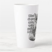 Funny grumpy cat meme for kat lovers and owner latte mok (Voorkant)