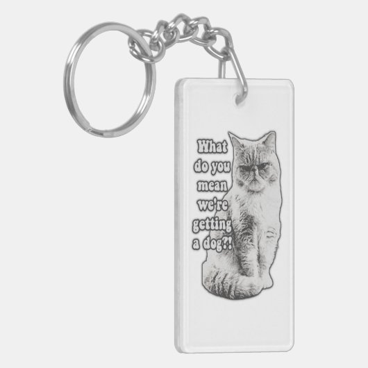 Funny grumpy cat meme for kat lovers and owner sleutelhanger (Voorkant Links)