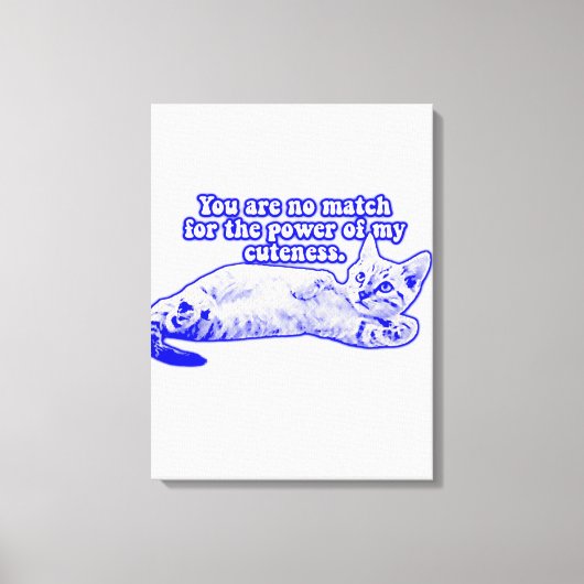 Funny grumpy cat meme for kitten and cat lovers canvas afdruk (Voorkant)