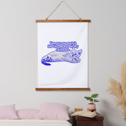 Funny grumpy cat meme for kitten and cat lovers hangend wandkleed (Slaapkamer)