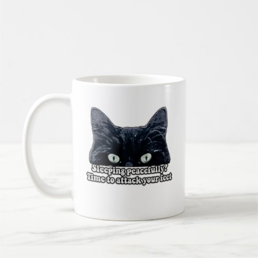 Funny grumpy cat meme for kitten eigenaars en katt koffiemok (Links)