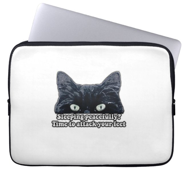 Funny grumpy cat meme for kitten eigenaars en katt laptop sleeve (Voorkant)