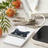 Funny grumpy cat meme for kitten eigenaars en katt sleutelhanger (Voorkant Rechts)