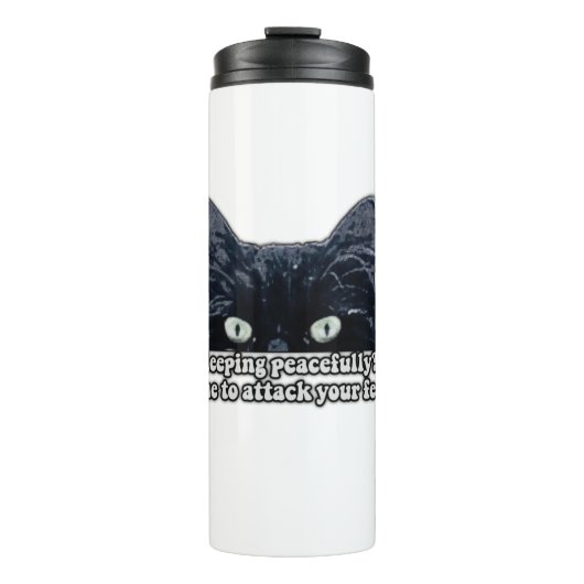 Funny grumpy cat meme for kitten eigenaars en katt thermosbeker (Voorkant)