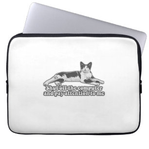 Funny grumpy cat meme for kitten lovers & cat owne laptop sleeve
