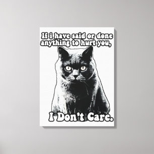 Funny grumpy cat meme for kitten people & eigenaar canvas afdruk