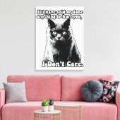 Funny grumpy cat meme for kitten people & eigenaar canvas afdruk (Insitu (Woonkamer))