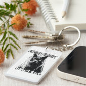 Funny grumpy cat meme for kitten people & eigenaar sleutelhanger (Voorkant Rechts)