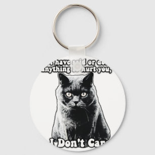 Funny grumpy cat meme for kitten people & eigenaar sleutelhanger