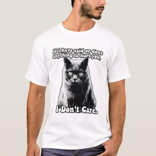 Funny grumpy cat meme for kitten people & eigenaar t-shirt (Voorkant)