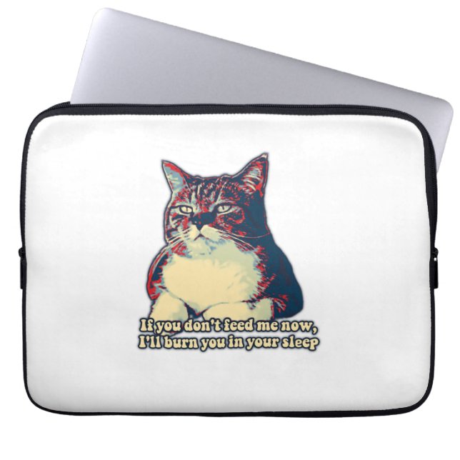Funny grumpy cat meme voor eigenaars van katten en laptop sleeve (Voorkant)