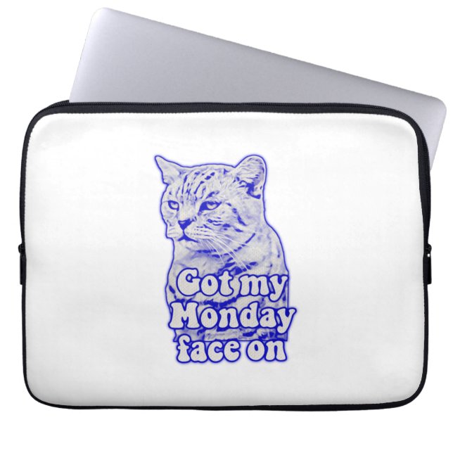 Funny grumpy cat meme voor katten en eigenaars laptop sleeve (Voorkant)