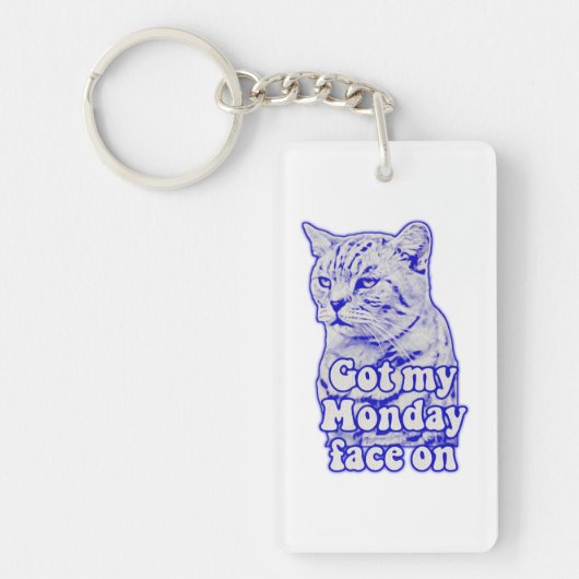 Funny grumpy cat meme voor katten en eigenaars sleutelhanger (Voorkant)