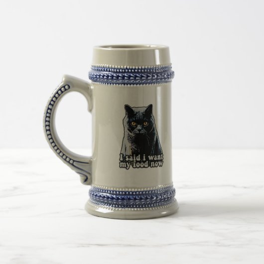 Funny grumpy cat meme voor katteneigenaars en -lie bierpul (Links)