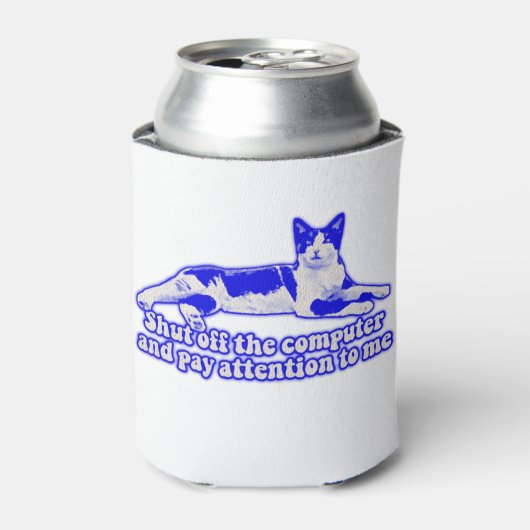 Funny grumpy cat meme voor katteneigenaars en -lie blikjeskoeler (Blikje Voorkant)