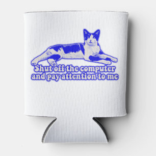 Funny grumpy cat meme voor katteneigenaars en -lie blikjeskoeler