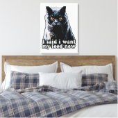 Funny grumpy cat meme voor katteneigenaars en -lie canvas afdruk (Insitu (Slaapkamer))