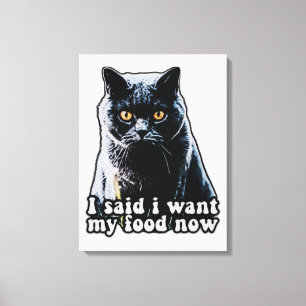 Funny grumpy cat meme voor katteneigenaars en -lie canvas afdruk